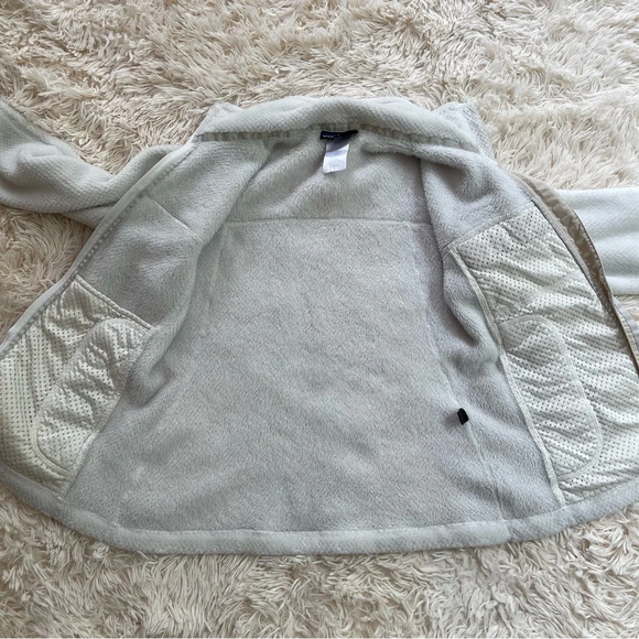 Patagonia Full-Zip Re-Tool Fleece Jacket soft fur pockets cowl neck cream size S - Picture 8 of 11